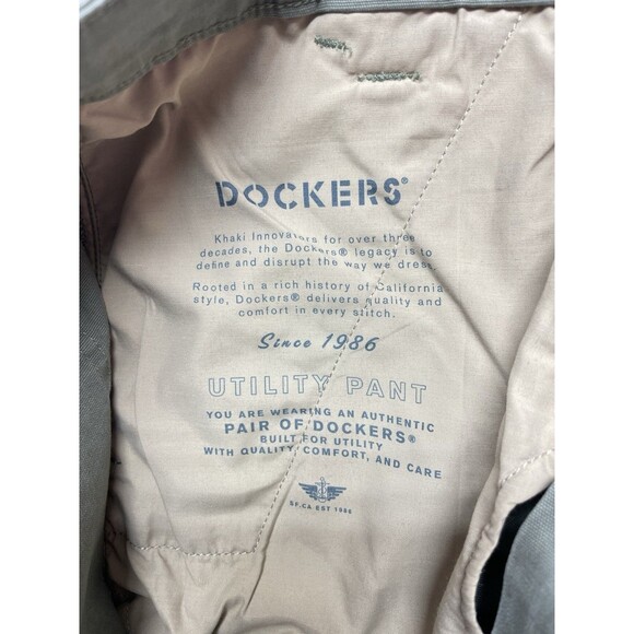 Dockers Men’s Stretch Utility Pants Straight Fit Size 32x32 Green Color - Picture 12 of 14
